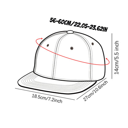Risk Letter Print Snapback Cap Classic Solid Color Unisex Baseball Cap Lightweight Adjustable Dad Hat