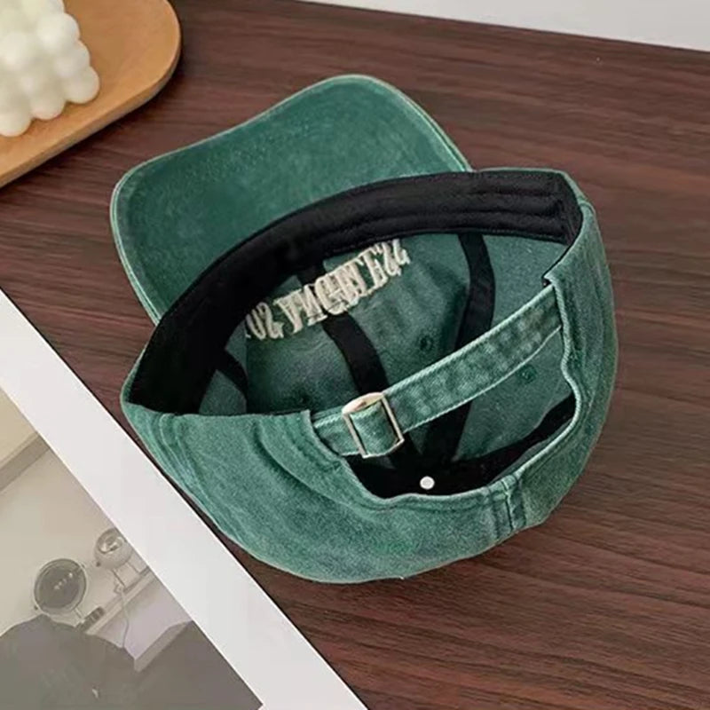 Fashion Cotton Cap For Women Letter Embroidery Kpop Baseball Cap