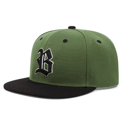 Letter B Gothic Street Skateboarding Hat Street Dance HipHop Hat Outdoor Sports Sunshade Hat Unisex
