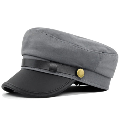 Flat Cap Vintage Navy Cap British Style Flat Top Hat Beret Hats