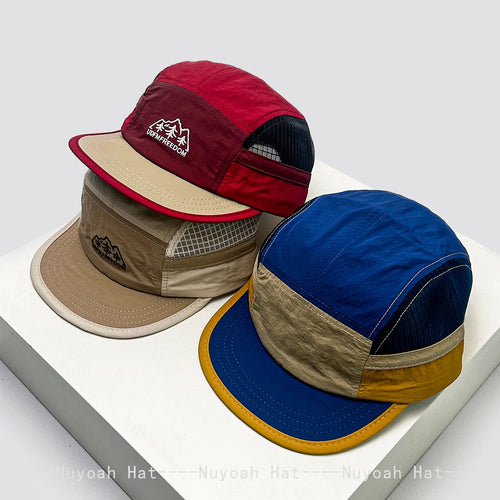 Color Block Embroidered Letters Trees Solid Baseball Hats