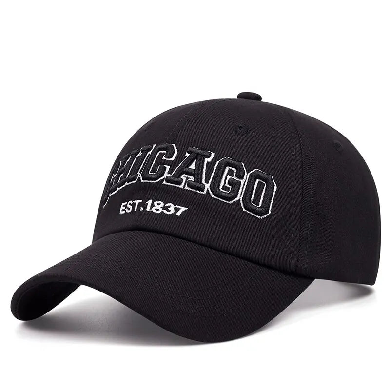 Letter Chicago Baseball Cap Men Women Spring Summer