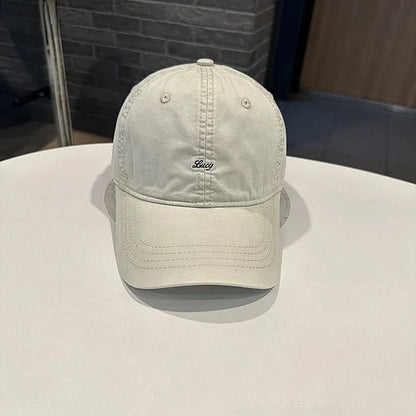 Spring Summer Simple Embroidered Letter Baseball Cap