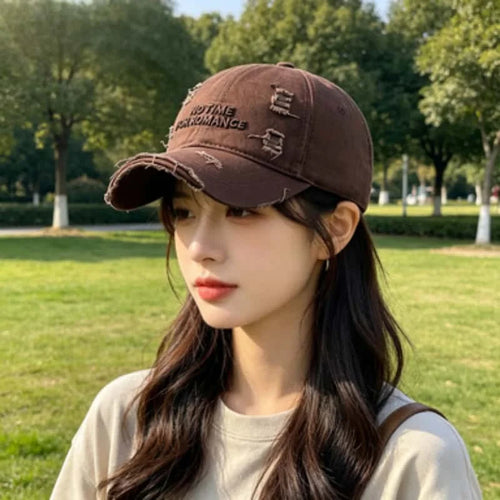 Distressed Baseball Cap Retro Adjustable Unisex Dad Hat