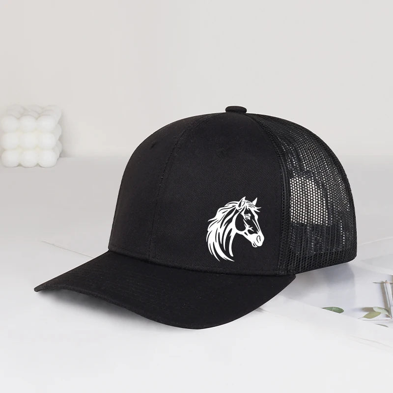 Western Horse Head Print Baseball Cap