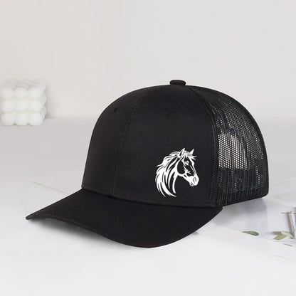 Western Horse Head Print Baseball Cap