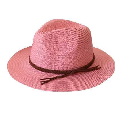 Women Men Wide Brim Straw Panama Hat