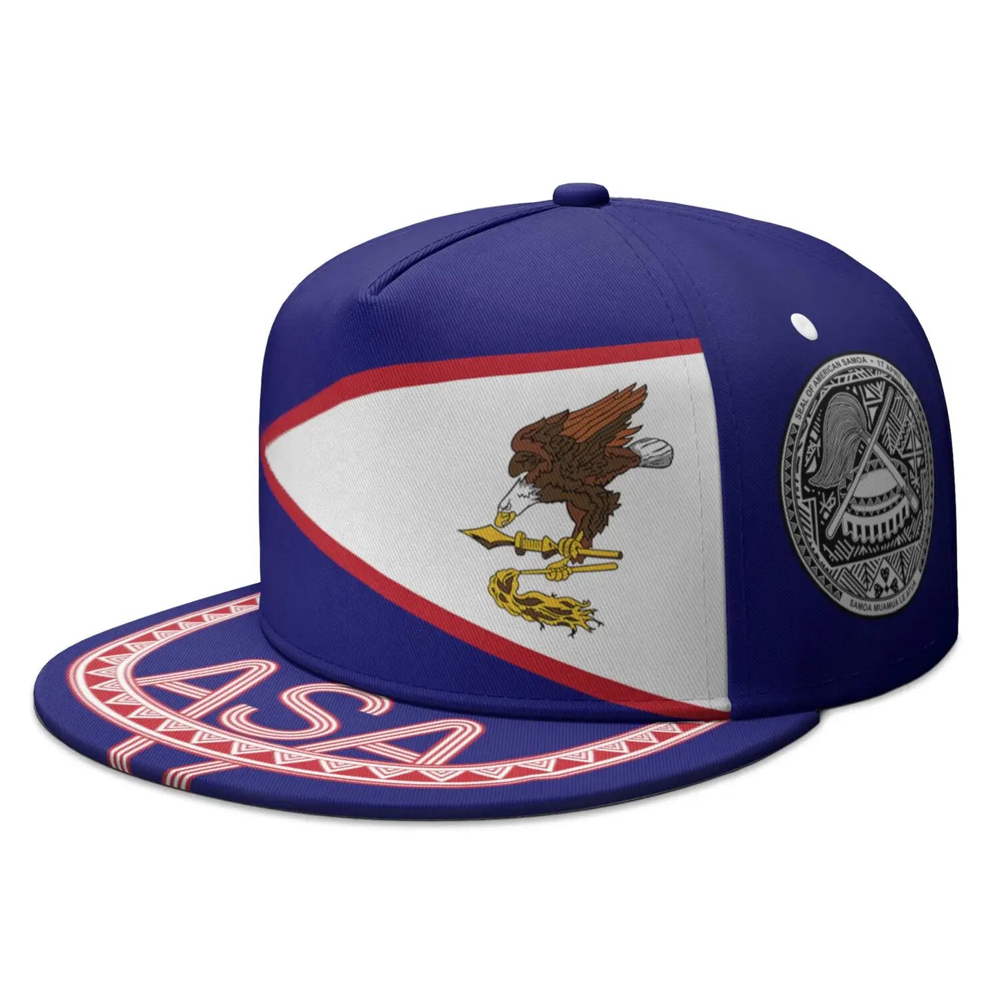 American Samoa Asm Flat Brimmed Cap Country College Nation Flag