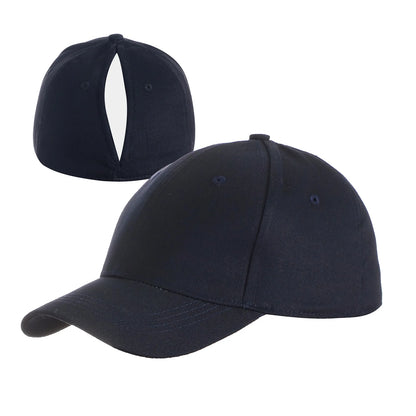 Ponytail Cap Automatic Magnetic Suction Solid Color Adult Baseball Cap Sports Cap