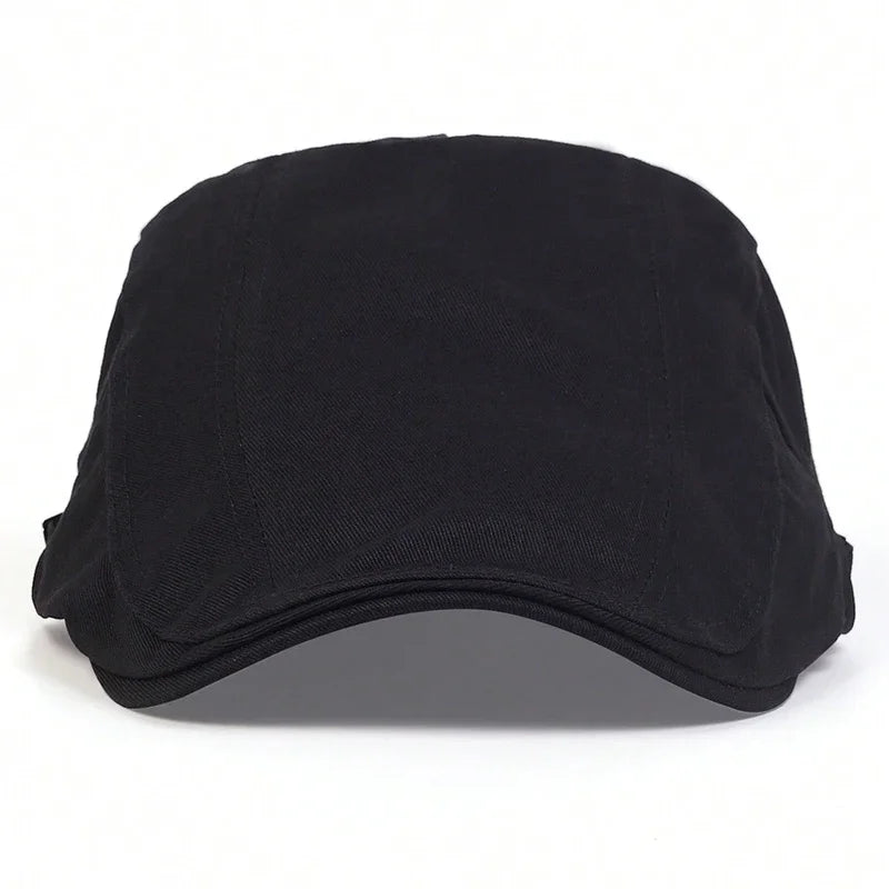 Men Light Board Solid Color Berets Newsboy Caps