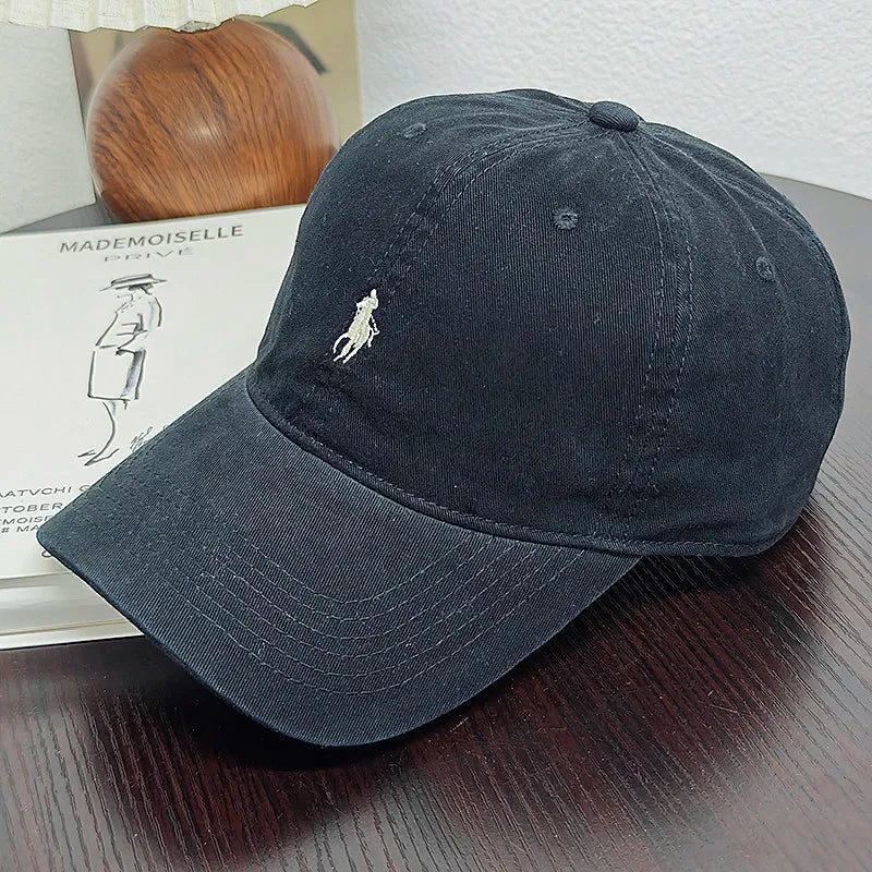 New Trendy Pony Embroidered Baseball Cap Showing Face Small Leisure Sports Cap
