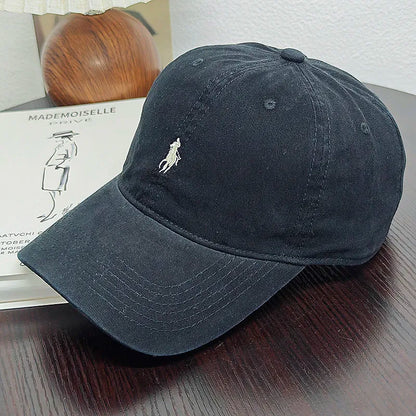 New Trendy Pony Embroidered Baseball Cap Showing Face Small Leisure Sports Cap