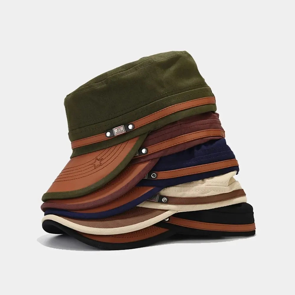 Casual Cadet Hat Man Flat Top Caps Fashion Cotton Visor Hats