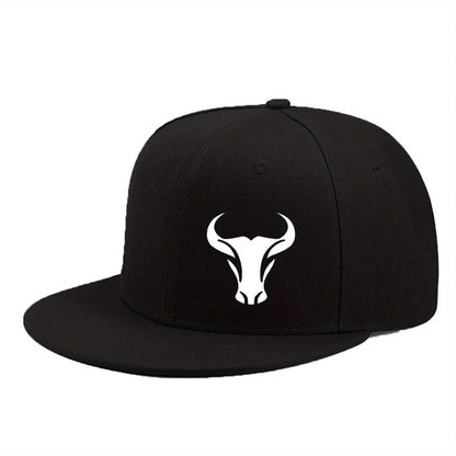 Bull Patterned Baseball Cap For Both Men's And Women's For All Seasons