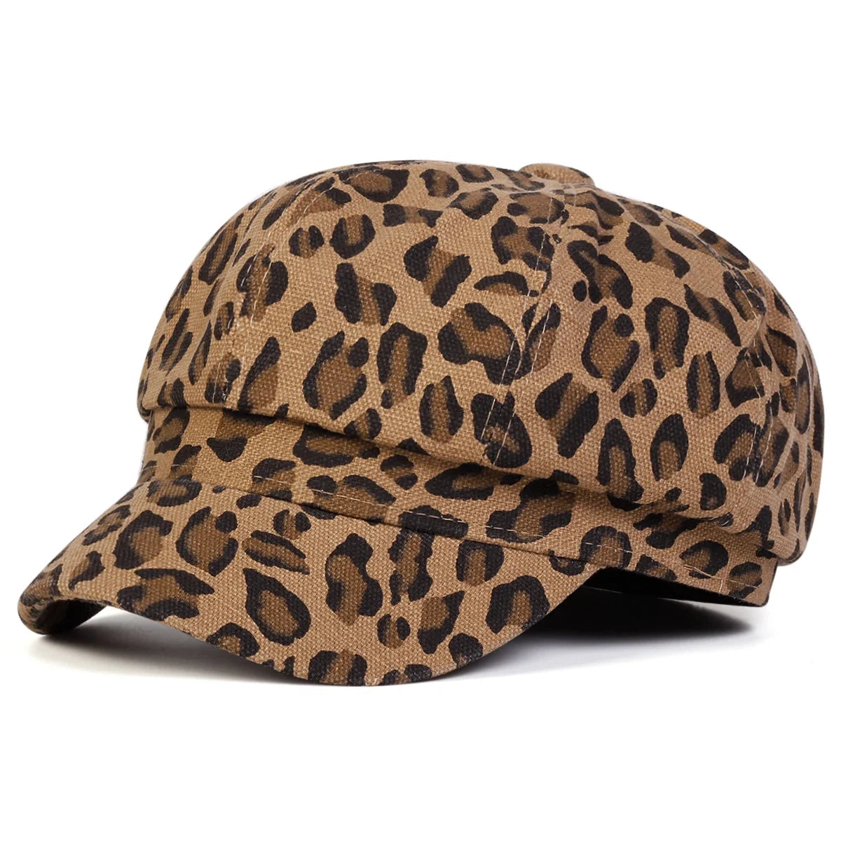 Unisex Leopard Print Personality Newsboy Hat Spring Autumn Retro Beret Hats