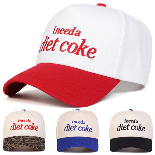 Unisex Ineed A Diet Coke Letter Embroidery Baseball Caps Spring Autumn Sports Cap