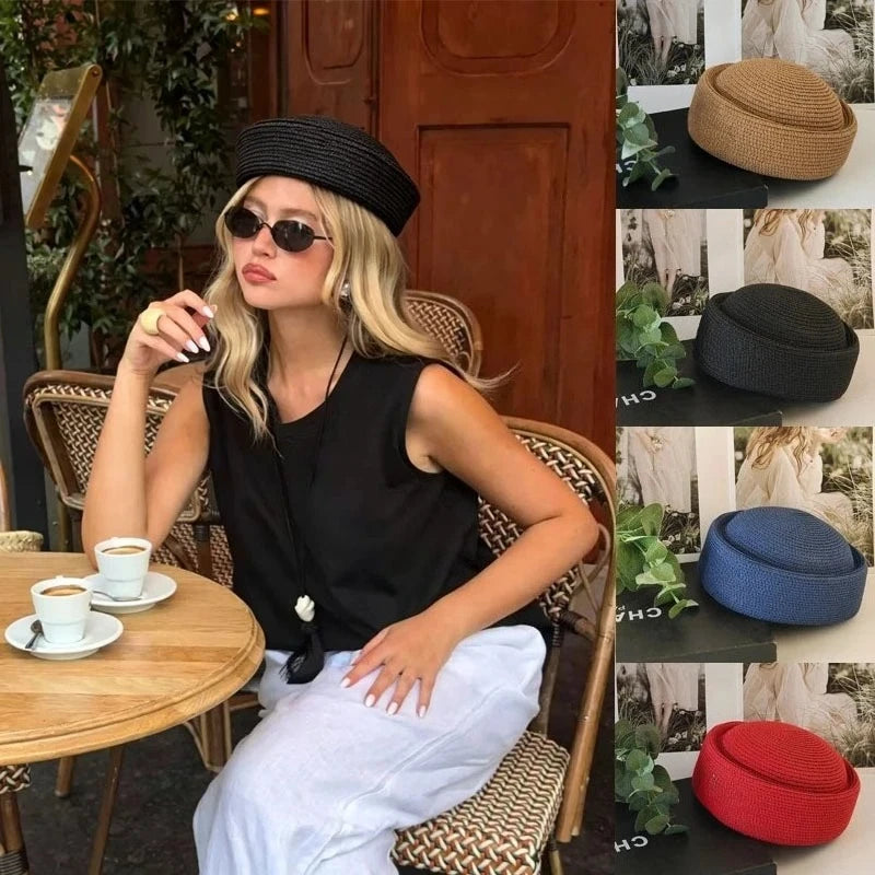 Women Summer Fashion Designer Artistic Painter Hat