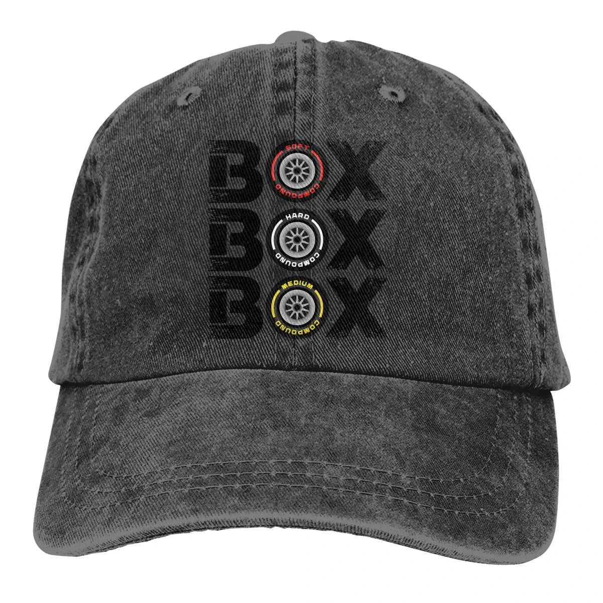 Box Box Box F1 Tyre Compound V2 Baseball Cap Men