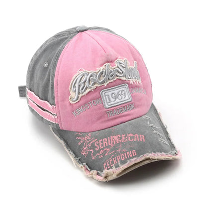 New Washed Fabric Trendy Distressed 1969 Baseball Cap