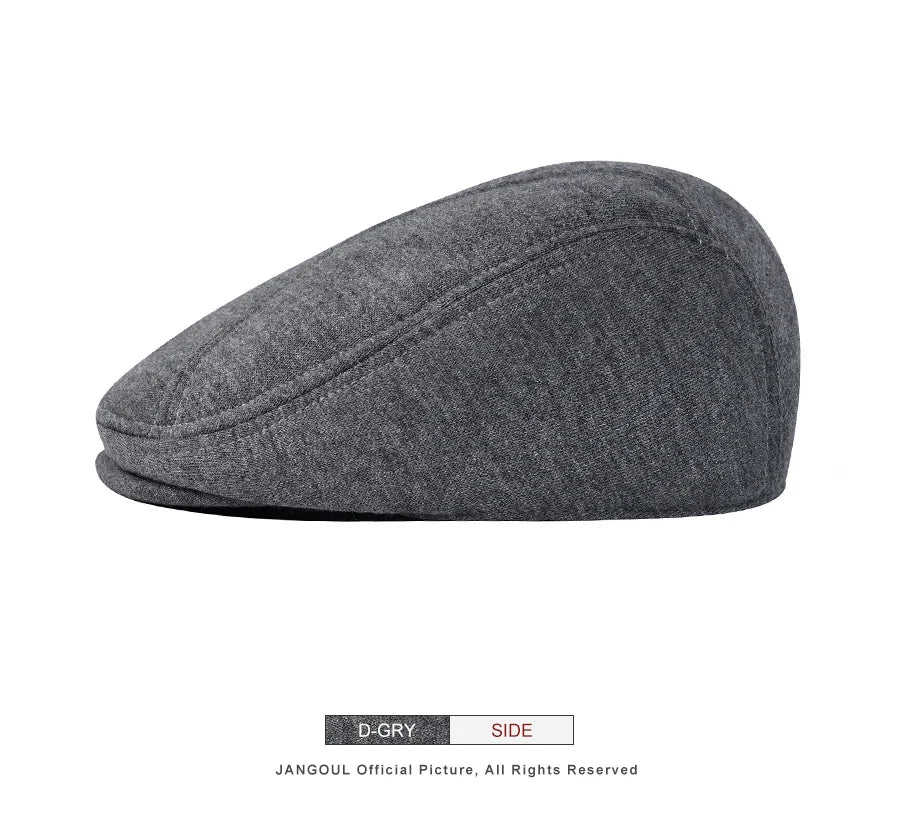 Jangoul Adjustable Beret For Male Summer Spring Newsboy Caps Classic Retro Flat Cap