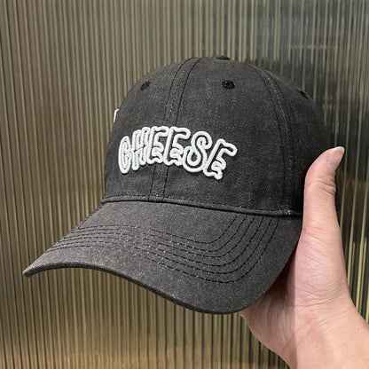 Letter Embroidery Dad Hat Soft Cotton Baseball Cap