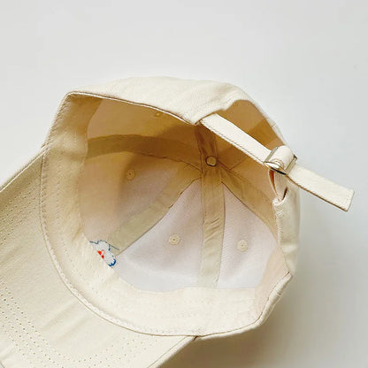Lovely Flower Children Baseball Cap Solid Color Kids Duck Tongue Hat