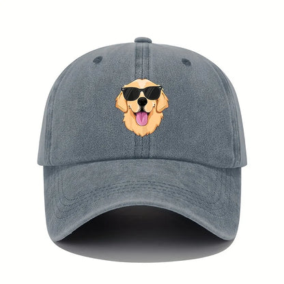 Fun Dog Print Baseball Cap with All Season Sun for Men and Women