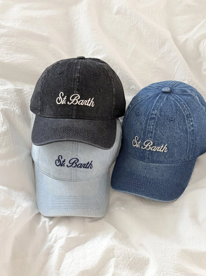 Retro Korean Washed Denim Baseball Cap