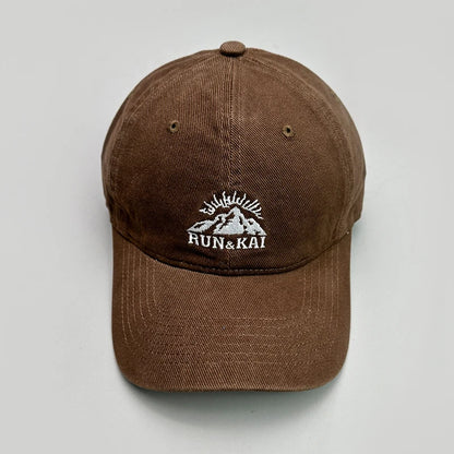 Korean Retro Mountain Embroidery Snapback Caps New Sunshade Baseball Hats Breathable Versatile Fashion
