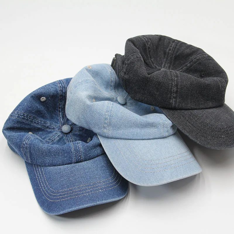 Denim Cotton Baseball Cap Cowboy Jean Hat Dad Trucker Hat