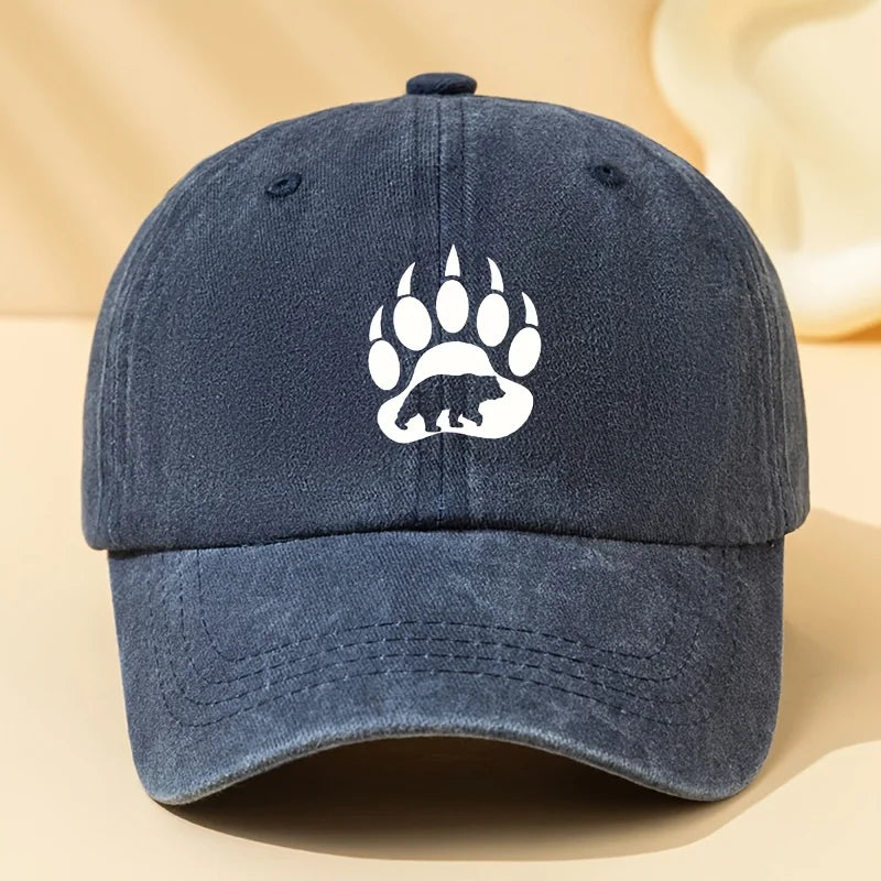 Bear Paw Printed Baseball Cap