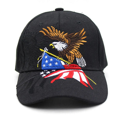 Unisex Baseball Cap 3D Bald Eagle USA Embroidery Cap Men And Women
