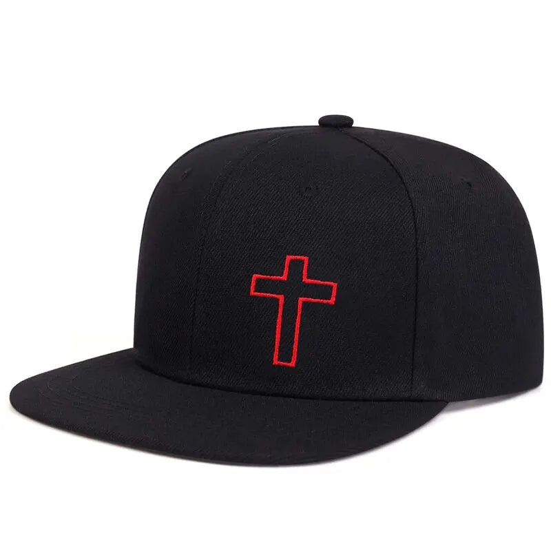 Unisex Cross Embroidery Hip-Hop Hats Outdoor