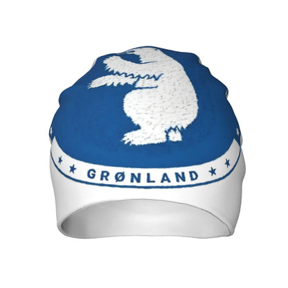 Greenland Coat Of Arms Polar Bear Blue Bonnet Hats Autumn Winter For Men Women