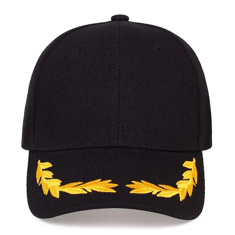 Unisex Wheat Ear Embroidery Baseball Caps Spring and Autumn