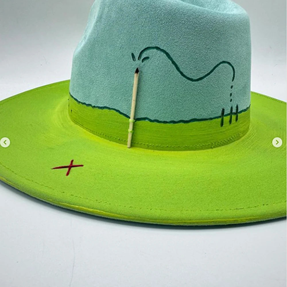Suede Fedora Painting Felt Hats For Men And Women
