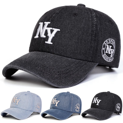 Unisex Letter Embroidery Cowboy Baseball Caps Spring Autumn