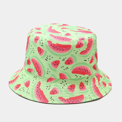 Creative Printed Fruit Pattern Bucket Cap