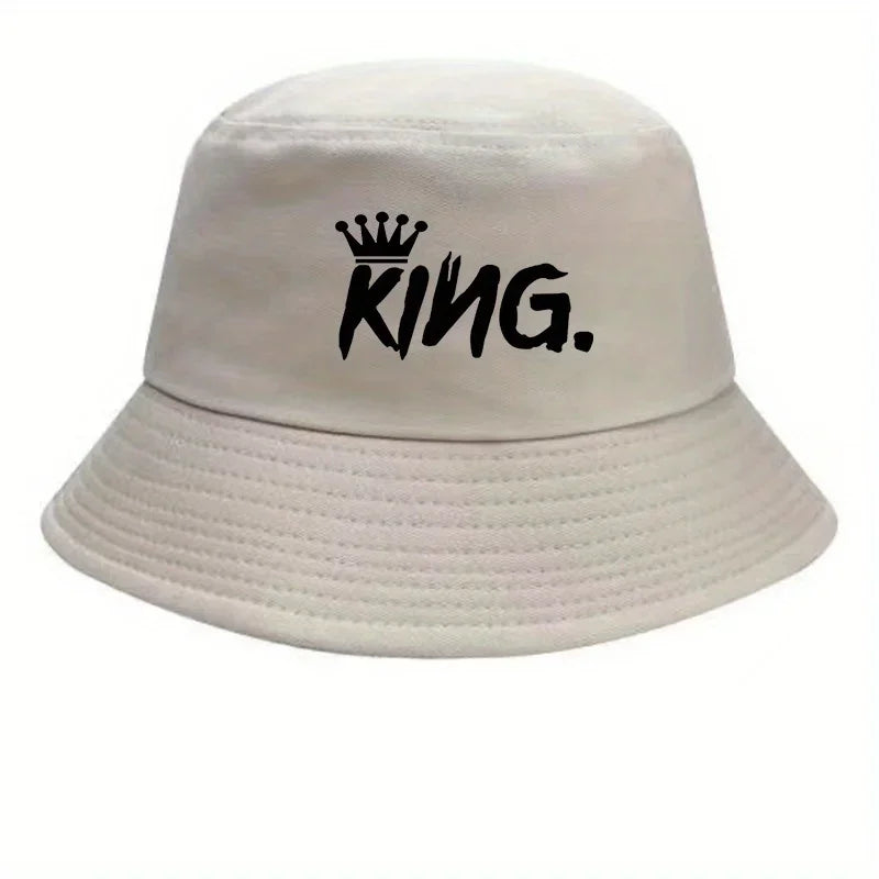 Fashion Fishing Bucket Hat - "King" Print Outdoor Sports Hat