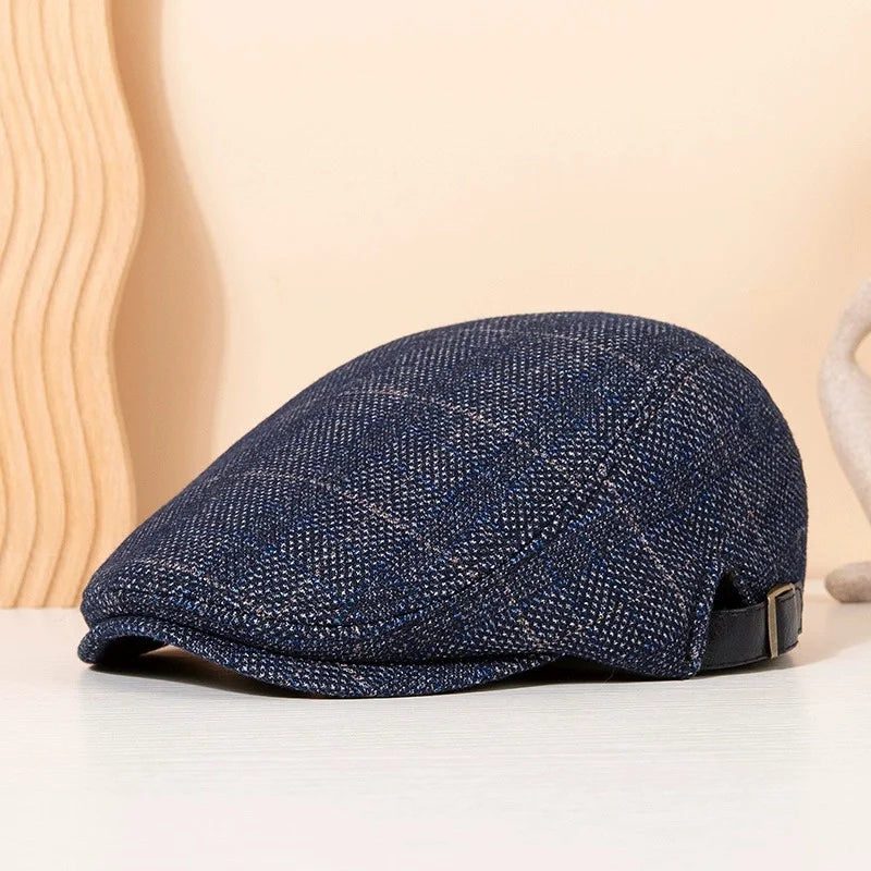 Classic Solid-Color British-Style Newsboy Cap