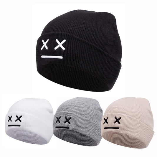 Fashionable Autumn And Winter Warm Knitted Hat Cartoon Expression