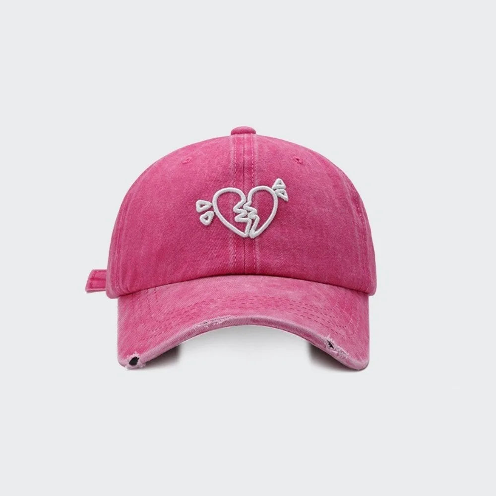 Cute Cotton Love Heart Baseball Cap