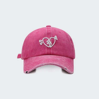 Cute Cotton Love Heart Baseball Cap
