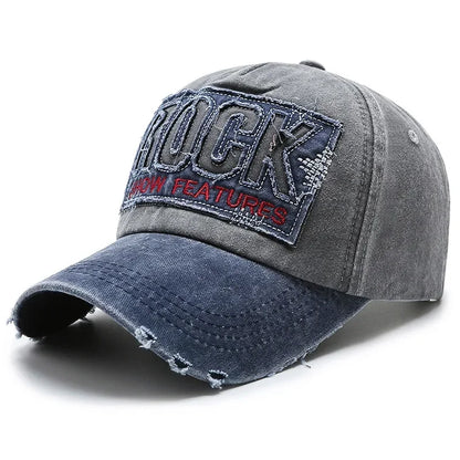 Unisex Korean Fashion Vintage Washed Denim Baseball Cap 2025