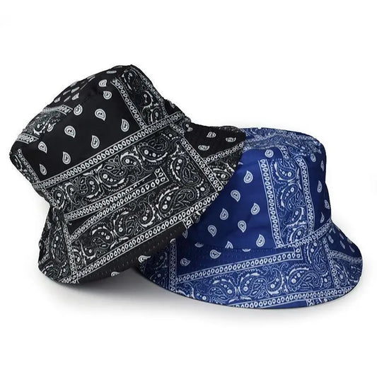 Fashion Men Fisherman Hat Summer New Paisley Design Double-sided Bucket Hat