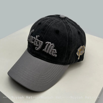 3D Lucky Four-Leaf Clover Letter Embroidery Baseball Hats