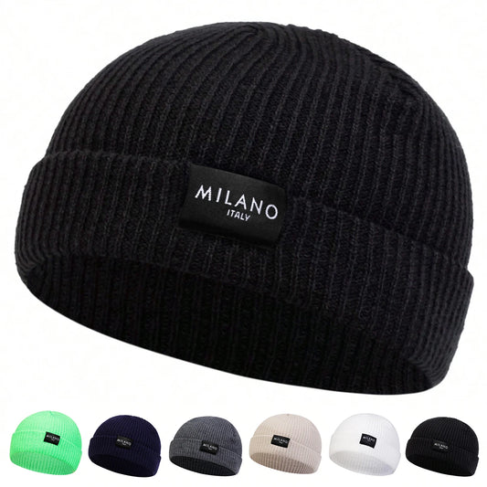 Label Beanies Winter Warm Hat Hip Hop Cap