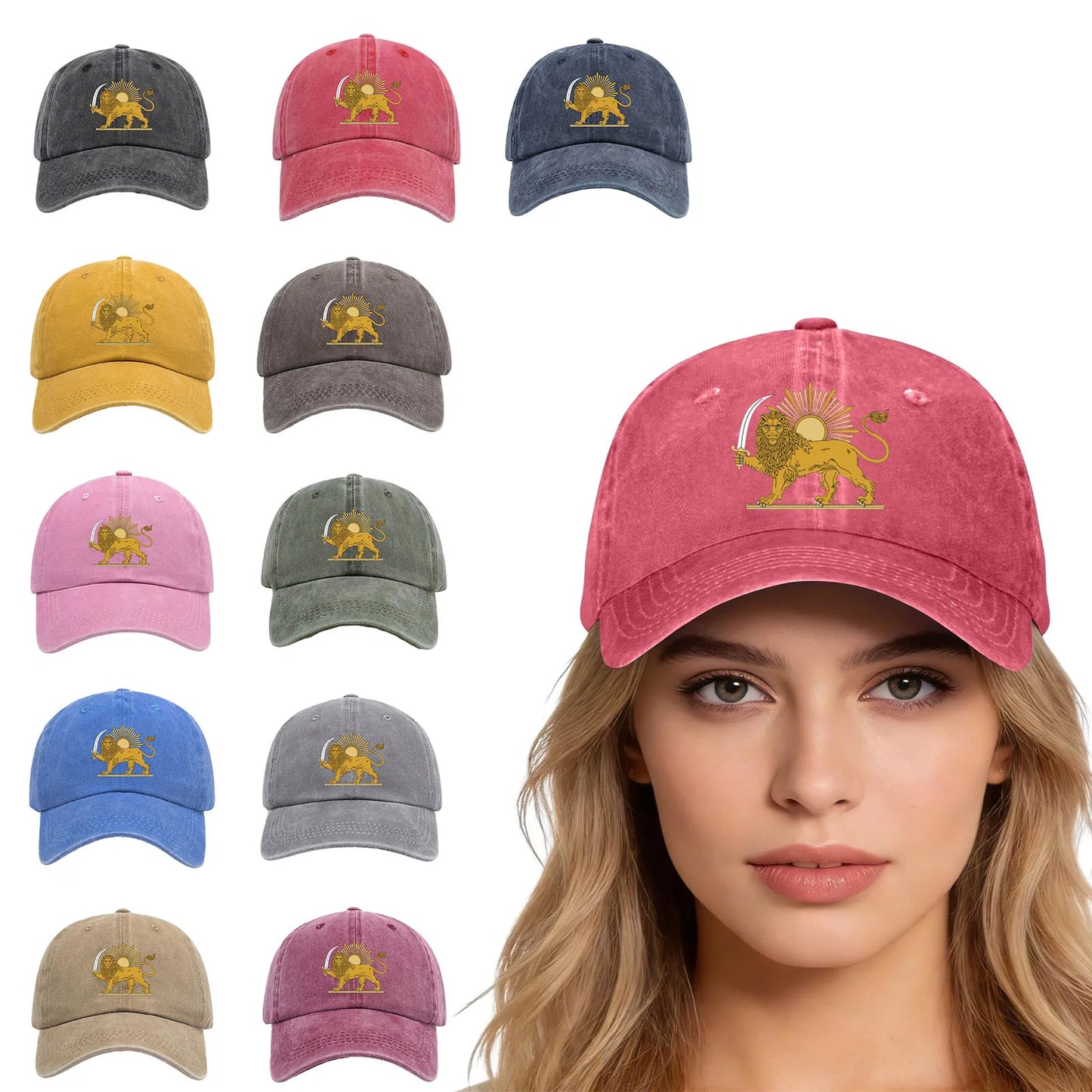 Men And Women Washable Baseball Hats Sun Curved Brim Outdoor