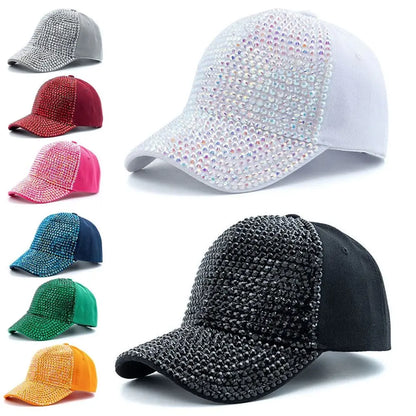 Fashion Adjustable Rhinestones Baseball Caps