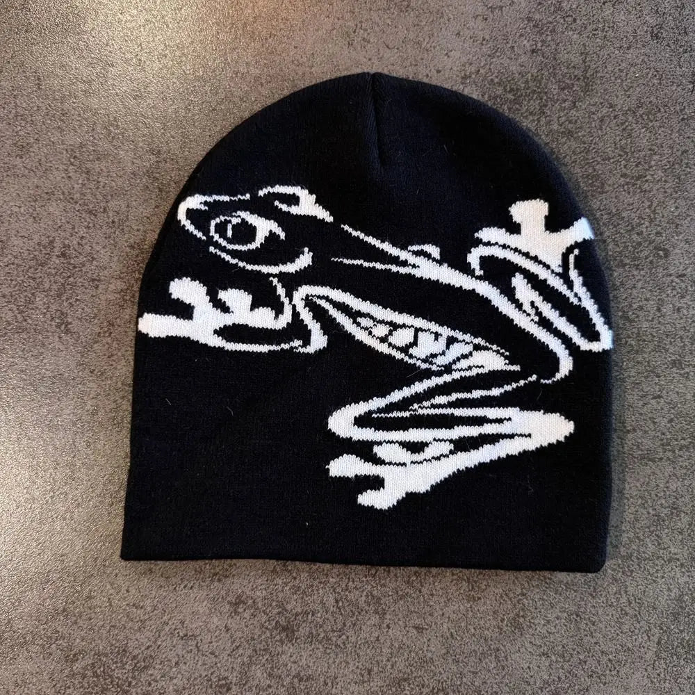 High Quality Frog Knit Hat Keep Warm Ear Protection Winter Autumn Hats